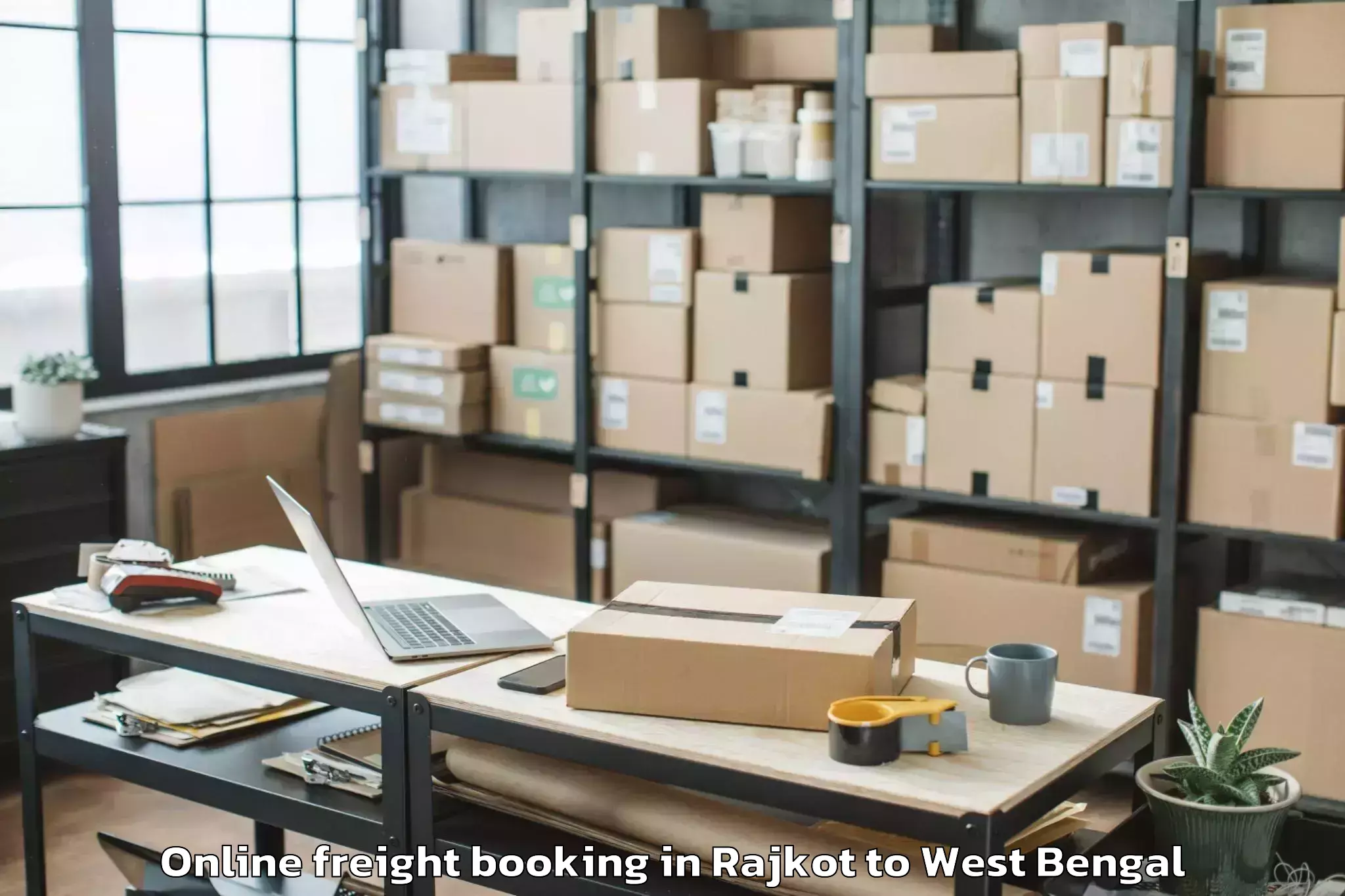 Top Rajkot to Uluberia Online Freight Booking Available